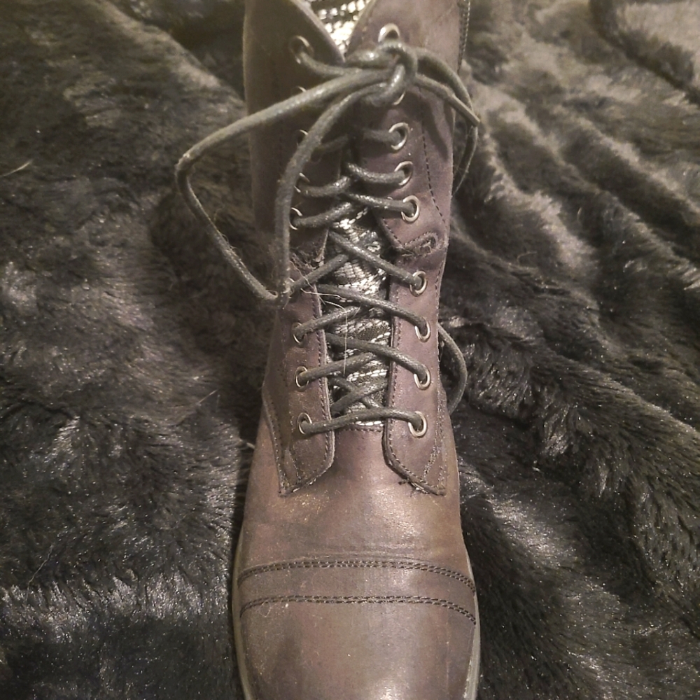 Ankle height combat boots